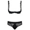Комплект Obsessive MIAMOR SET S/M з відкритими грудьми, чорний