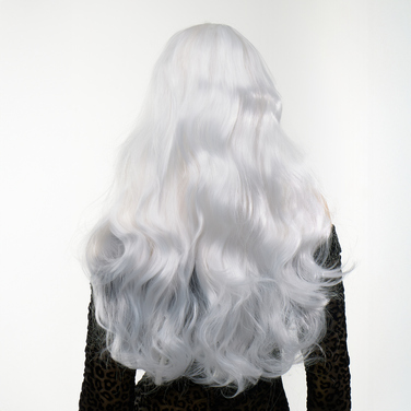 Перука довга Кучерява з чубчиком Fetish Hair білий, 70 см