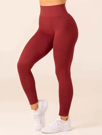 Легінси Ryderwear Honeycomb Scrunch Seamless Leggings - Berry