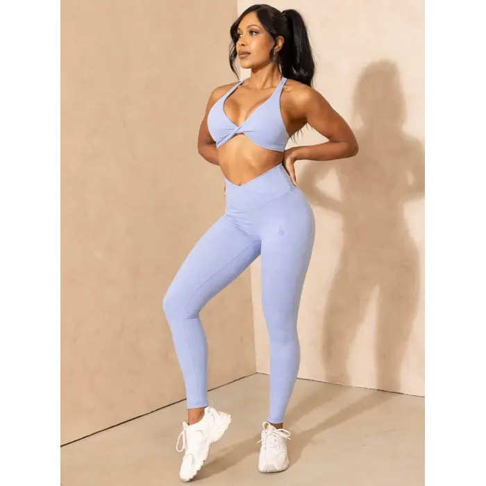 Топ Ryderwear NKD Stonewash Twist Sports Bra - Cornflower Blue Stonewash