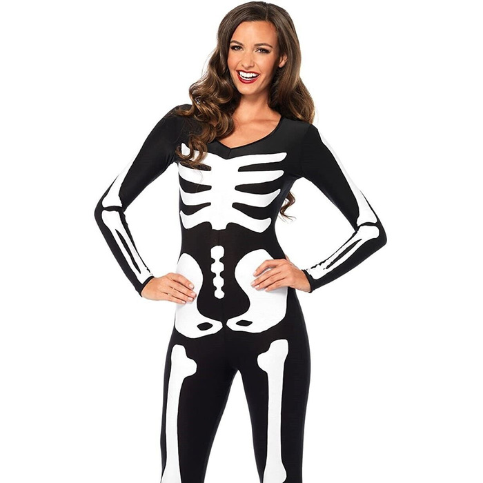 Костюм скелета, светиться в темноте Leg Avenue Womens Skeleton Bodysuit Halloween, размер M