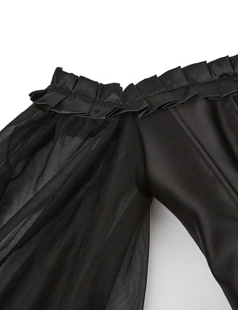 Корсет с рукавами Star Night 12 Plastic Bones на завязках лентах, черный, XS