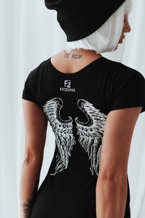 Плаття Fitzona BLACK SHIRT DRESS WITH WINGS
