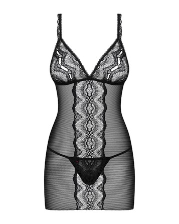 Пеньюар Obsessive Lucita и стринги S/M