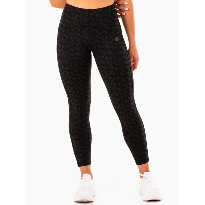 Леггинсы Ryderwear Evolution High Waisted Scrunch Leggings - Black Leopard