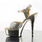 Босоніжки Pleaser Delight-609G на підборах 6 дюймів, 1 3/4 дюйма, золотисті хромовані босоніжки з ремінцем на щиколотці, золотисті