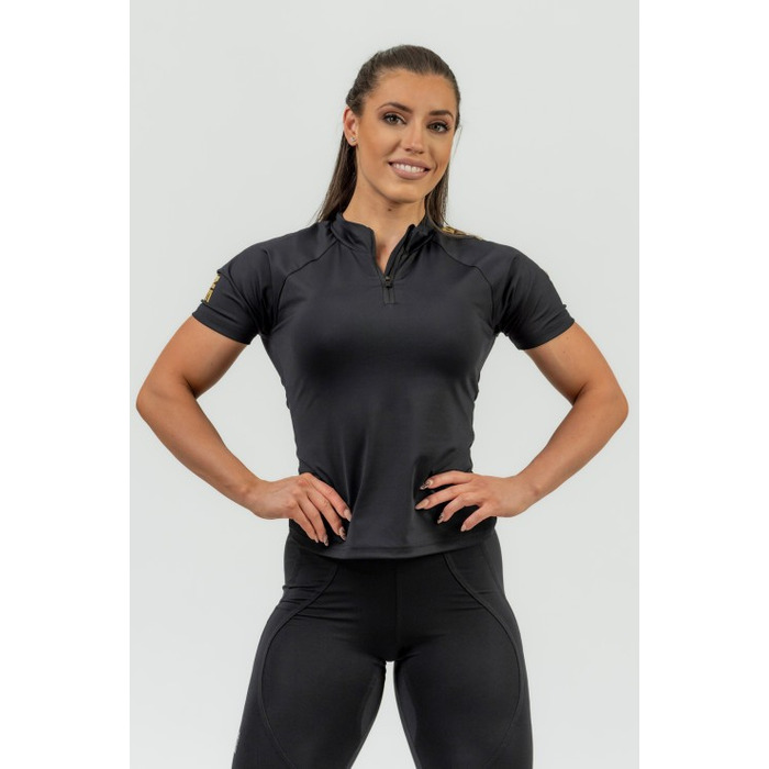 Футболка Nebbia Women's Compression Zipper Shirt INTENSE Ultimate Gold 831