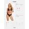 Комплект кружевного белья Obsessive Sweetia с абстрактным узором, черный, S/M