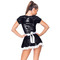 Костюм сексі покоївки Black Level Vinyl Maid's Dress, S, чорне