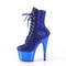 Ботильоны Pleaser Adore-1020CHRS *Каблук 7 дюймов, высота 2 3/4 дюйма, декорированная подошва PF RS, молния сбоку, синие