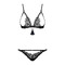 Комплект Obsessive Romanesa (Бюстгальтер и стринги) Black S/M