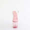 Босоніжки Pleaser Lovesick-708T на підборах у формі серця, 7 дюймів, з ремінцем на щиколотці 3 1/4 дюйма, прозорі/рожеві
