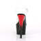 Босоніжки Pleaser Adore-708BR на підборах 7 дюймів, двоколірні босоніжки з ремінцем на щиколотці 2 3/4 дюйма, прозорі/чорні