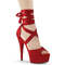 Босоножки Pleaser с перекрещивающимися ремешками Pumps Delight-679, каблук 6 дюймов, высота 1 3/4 дюйма, красные