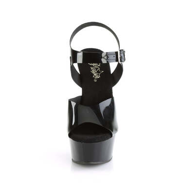 Босоножки Delight-608N, каблук 6 дюймов, ремешок на щиколотке шириной 1 3/4 дюйма, черные