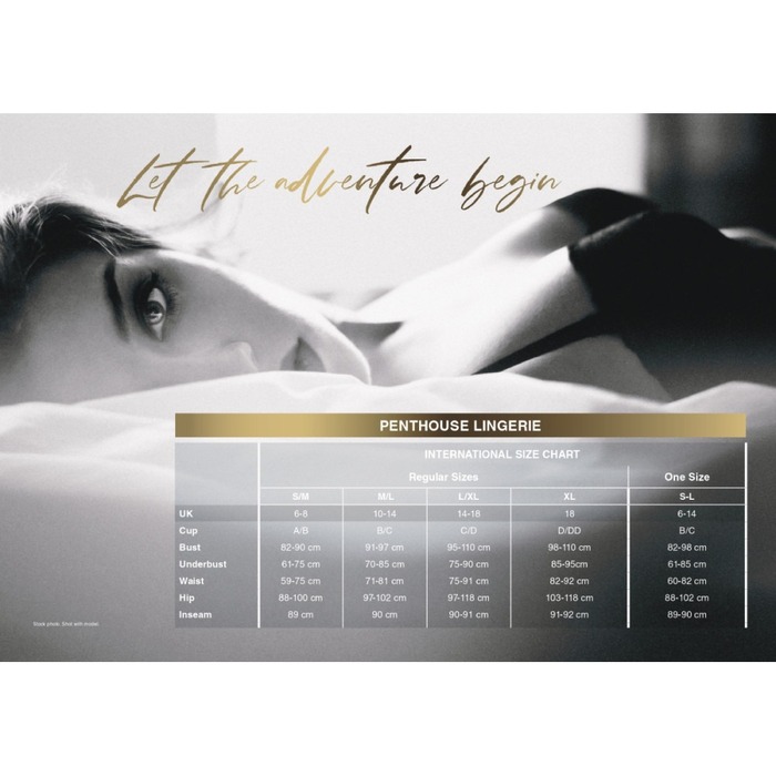 Пеньюар з мереживом PENTHOUSE Bedtime storyblack (S/M)