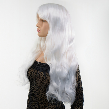 Перука довга Кучерява з чубчиком Fetish Hair білий, 70 см