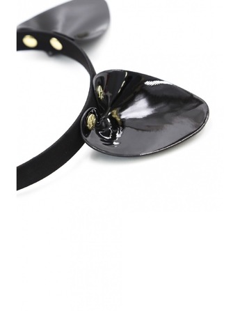 Ушки кошки глянцевые, черные