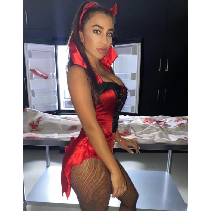 Сексуальний костюм Диявола Leg Avenue, 4 предмети, червоний, S