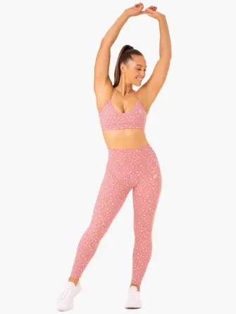 Леггинсы Ryderwear Hybrid Full Length Leggings - Pink Leopard