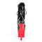 Чоботи Pleaser Adore-1020 на підборах 7 дюймів, двоколірні черевики на шнурівці 2 3/4 дюйма PF, чорні/червоні