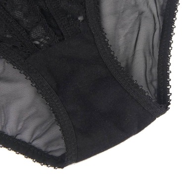 Кружевной набор Star Night трусики и пояс для чулков, черный