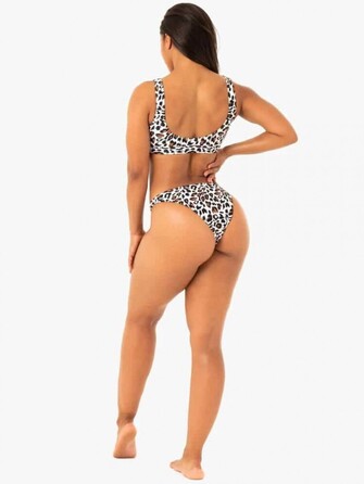 Купальний топ Ryderwear Leopard Scoop Bikini Top
