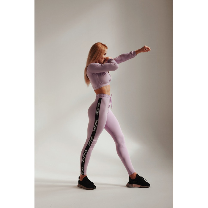 Топ спортивний Fitzona Lilac Jacket з блискавкою, компресійний для фітнесу та йоги