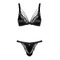 Комплект бюстгальтер та трусики Obsessive Eloissa set Black S/M