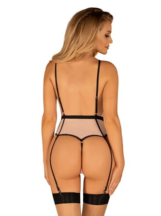 Кружевное боди Obsessive Lilines body L/XL