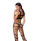 Бодістокінг BS058 Black Passion, з фігурними вирізами, з відкритим доступом, S/L