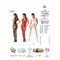 Бодистокинг с имитацией корсета Passion BS052 и открытым доступом, черный, S/L