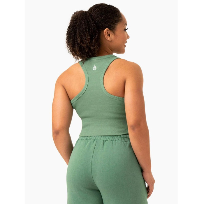 Майка Sideline Rib Crop Tank - Forest Green