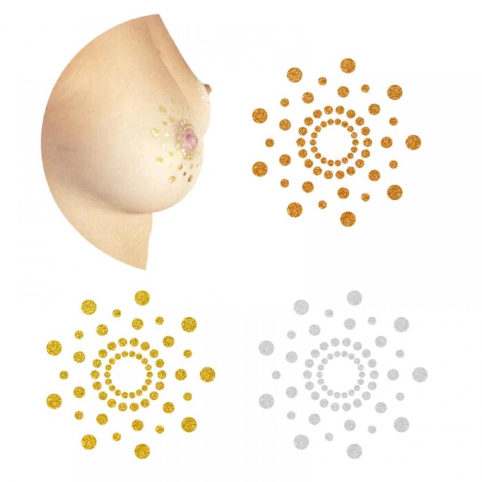 Прикраса для грудей MIMI Metallic Skin Transfer Bijoux Indiscrets