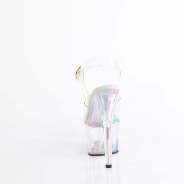 Босоножки Adore-708HT, каблук 7 дюймов, тонированный PF-материал, ремешок на щиколотке шириной 2 3/4 дюйма, прозрачные