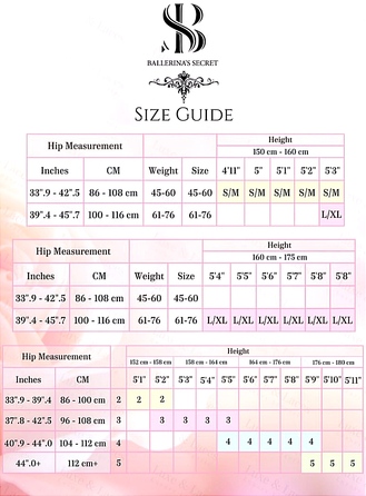 Панчохи Ballerina's Secret з чорним мереживом та візерунками, L/XL