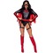Костюм Leg Avenue Bat Woman, XS, із 4 предметів, чорно-червоний