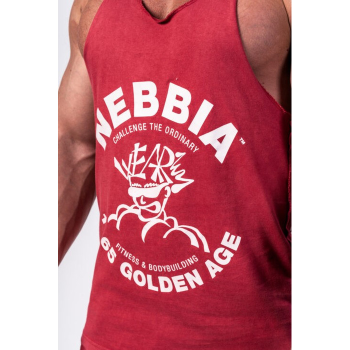 Майка Nebbia Washed Muscle Back Stringer GOLDEN AGE Red 791