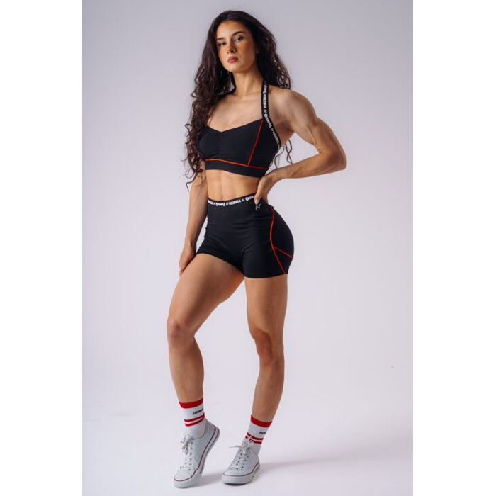Шорты с высокой талией NEBBIA x Olympia, черные (937)