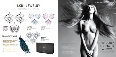 Прикраси для грудей та бікіні FLAMBOYANT зі стразами рожево-фіолетовий