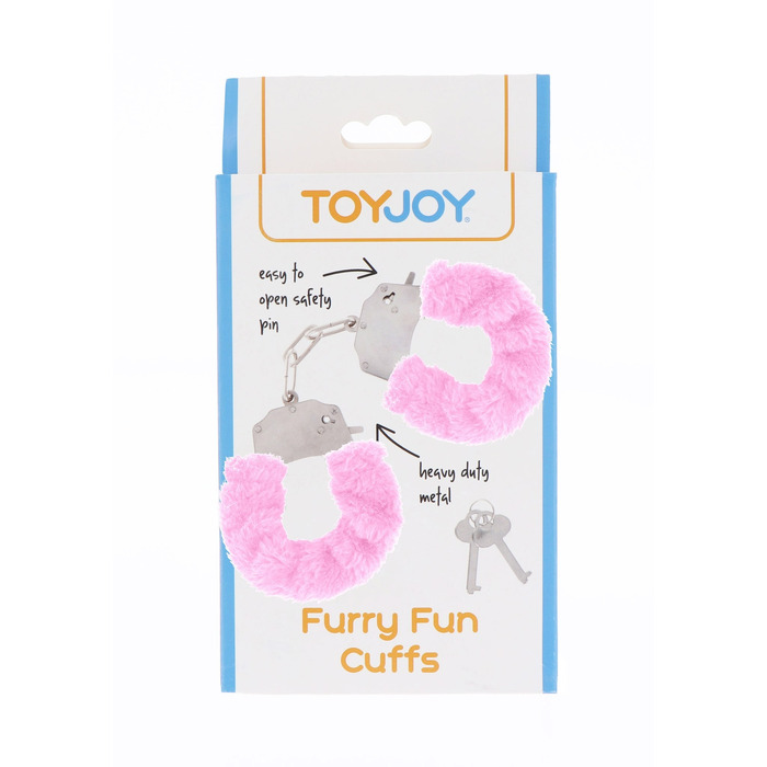 Наручники рожеві з хутром Toy Joy Furry fan cuffs