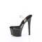 Босоніжки Pleaser Passion-708 на підборах 7 дюймів, з ремінцем на щиколотці PF Comfort шириною 2 3/4 дюйма, прозорі/чорні