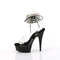 Босоніжки Pleaser Delight-691-2RS *6 дюймів на підборах, 1 3/4 дюйма з манжетою на щиколотці PF з RS, прозорі/чорні