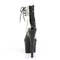 Босоніжки Pleaser Adore-727RS на підборах 7 дюймів, босоніжки з манжетою на щиколотці 2 3/4 дюйма з RS, блискавка ззаду, прозорі/чорні