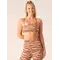 Топ Ryderwear Unstoppable One Shoulder Sports Bra - Mocha Zebra
