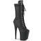 Ботинки Pleaser Flamingo-1050WR, каблук 8 дюймов, 4-дюймовые PF-сапоги до середины голени, шнуровка спереди, молния сбоку, чёрная искусственная кожа