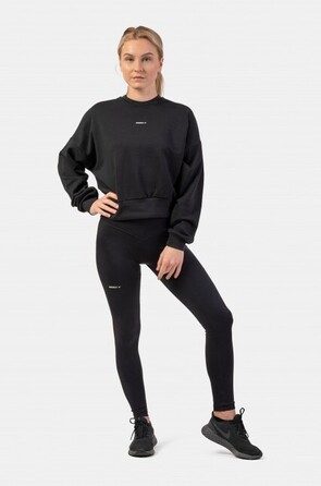 ТОЛСТОВКА LOOSE FIT SWEATSHIRT 'FEELING GOOD' BLACK 420