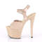 Босоніжки Pleaser Sky-308N *7 дюймів на підборах, 2 3/4 дюйма з ремінцем на щиколотці, бежевого кольору