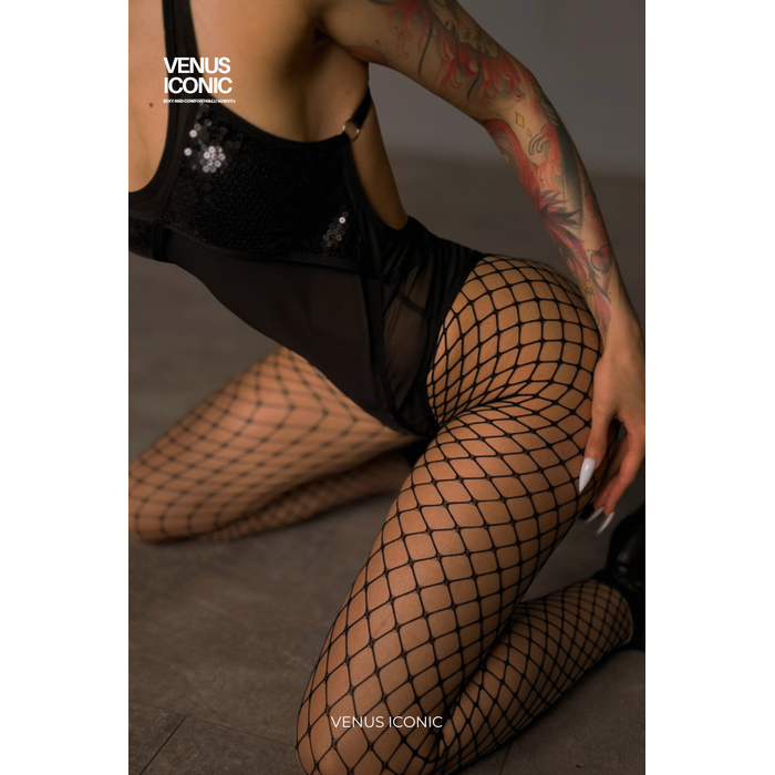 Боді Venus Iconic NAKED з паєтками для Pole Dance та Exotic Heels
