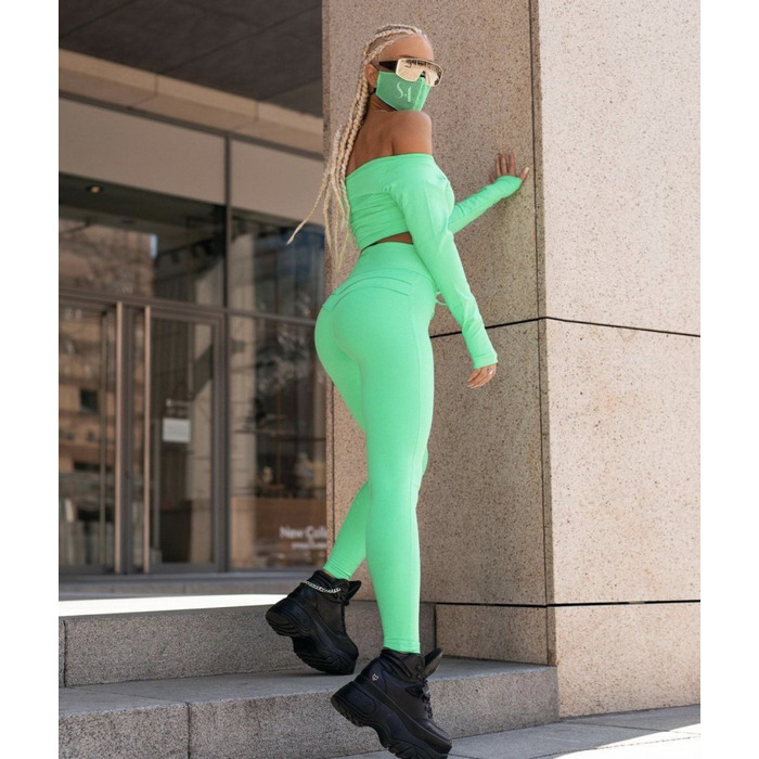 Топ GREEN TOP WITH LONG SLEEVE